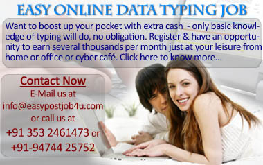 Easy Online Data Typing Jobs